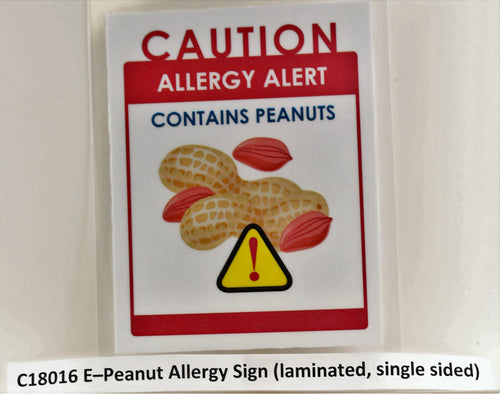 Sign - Peanut Allergy English