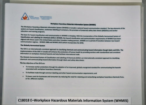 Workplace Hazardous Materials Information System (WHMIS) - English