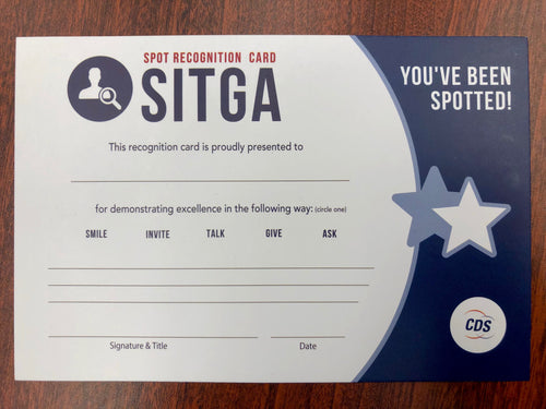 SITGA–Spot Recognition Card–English